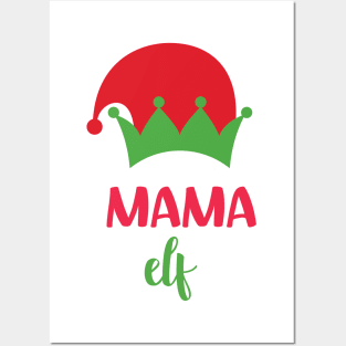 Mama Elf - Fun Family Christmas Design Posters and Art